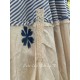 skirt 22212 MILLA Blue striped cotton Ewa i Walla - 20