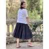 skirt 22210 JACKIE Black greig cotton Ewa i Walla - 6