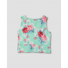 top 33370 LIVIA coton Fleurs turquoise Ewa i Walla - 21