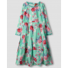 dress 55848 EIVOR Turquoise flower cotton Ewa i Walla - 15