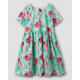 dress 55859 ALISON Turquoise flower cotton Ewa i Walla - 17