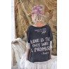 T-shirt Love Love Love in Midnight Magnolia Pearl - 20