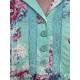 tunic 44953 AGDA Turquoise flower cotton Ewa i Walla - 19