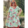 robe 55859 ALISON coton Fleurs turquoise Ewa i Walla - 9