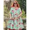 robe 55859 ALISON coton Fleurs turquoise Ewa i Walla - 10