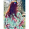 dress 55859 ALISON Turquoise flower cotton Ewa i Walla - 16