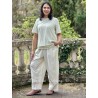 pants 11396 AMINA Cream greig cotton Ewa i Walla - 9