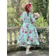 dress 55848 EIVOR Turquoise flower cotton Ewa i Walla - 6