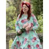 dress 55848 EIVOR Turquoise flower cotton Ewa i Walla - 4