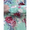 dress 55848 EIVOR Turquoise flower cotton Ewa i Walla - 18