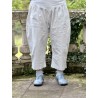 capri / cropped pants 11398 ASTA Ice blue cotton Ewa i Walla - 6