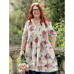 tunic 44953 AGDA Vanilla flower cotton Ewa i Walla - 1