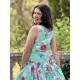 top 33370 LIVIA coton Fleurs turquoise Ewa i Walla - 3