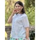 blouse 44960 SAGA Ice blue sushi voile Ewa i Walla - 9