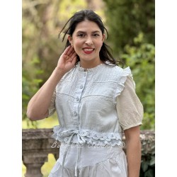 top 33367 SIGRID Ice blue linen Ewa i Walla - 1