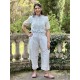 capri / cropped pants 11398 ASTA Ice blue cotton Ewa i Walla - 4