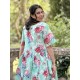 robe 55859 ALISON coton Fleurs turquoise Ewa i Walla - 5