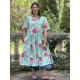 dress 55859 ALISON Turquoise flower cotton Ewa i Walla - 2