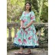 robe 55859 ALISON coton Fleurs turquoise Ewa i Walla - 1