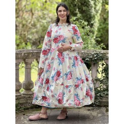 robe 55848 EIVOR coton Fleurs vanille