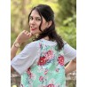 dress 55849 BARBRO Turquoise flower cotton Ewa i Walla - 8