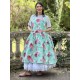 dress 55849 BARBRO Turquoise flower cotton Ewa i Walla - 2