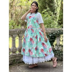 dress 55849 BARBRO Turquoise flower cotton Ewa i Walla - 1