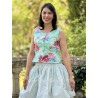 top 33370 LIVIA coton Fleurs turquoise Ewa i Walla - 30