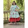 tunic 44953 AGDA Turquoise flower cotton Ewa i Walla - 7