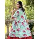tunique 44953 AGDA coton Fleurs turquoise Ewa i Walla - 4