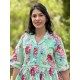 tunic 44953 AGDA Turquoise flower cotton Ewa i Walla - 3