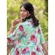 tunic 44953 AGDA Turquoise flower cotton Ewa i Walla - 5