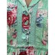 tunic 44953 AGDA Turquoise flower cotton Ewa i Walla - 23