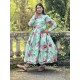 dress 55848 EIVOR Turquoise flower cotton Ewa i Walla - 10