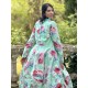 dress 55848 EIVOR Turquoise flower cotton Ewa i Walla - 14