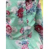 dress 55848 EIVOR Turquoise flower cotton Ewa i Walla - 19