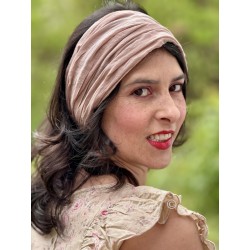 headband CELESTE Vintage pink cotton voile Les Ours - 1