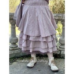 skirt / petticoat JOSEPHINE purple gingham linen Les Ours - 1