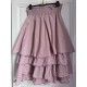 skirt / petticoat JOSEPHINE purple gingham linen Les Ours - 3