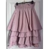 skirt / petticoat JOSEPHINE purple gingham linen Les Ours - 3