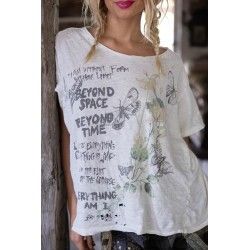 T-shirt Beyond Butterflies in True Magnolia Pearl - 1