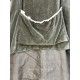 tunic CALYPSO olive velvet and chocolate organza Size M Les Ours - 7