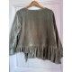 short jacket JADE olive velvet Size L Les Ours - 3