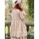 dress TEATA Pink checks rustic cotton Size XL Les Ours - 7