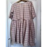 dress TEATA Pink checks rustic cotton Size XL Les Ours - 3