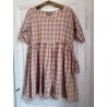 dress TEATA Pink checks rustic cotton Size XL Les Ours - 2