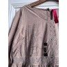dress 55769 Klara Black striped cotton Size XL Ewa i Walla - 3