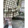 skirt MADELEINE Green checks rustic cotton Les Ours - 12