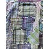 salopette Frankie in Madras Rainbow Magnolia Pearl - 20