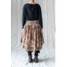 skirt LOUMI Macaroon with pink flowers velvet Les Ours - 13